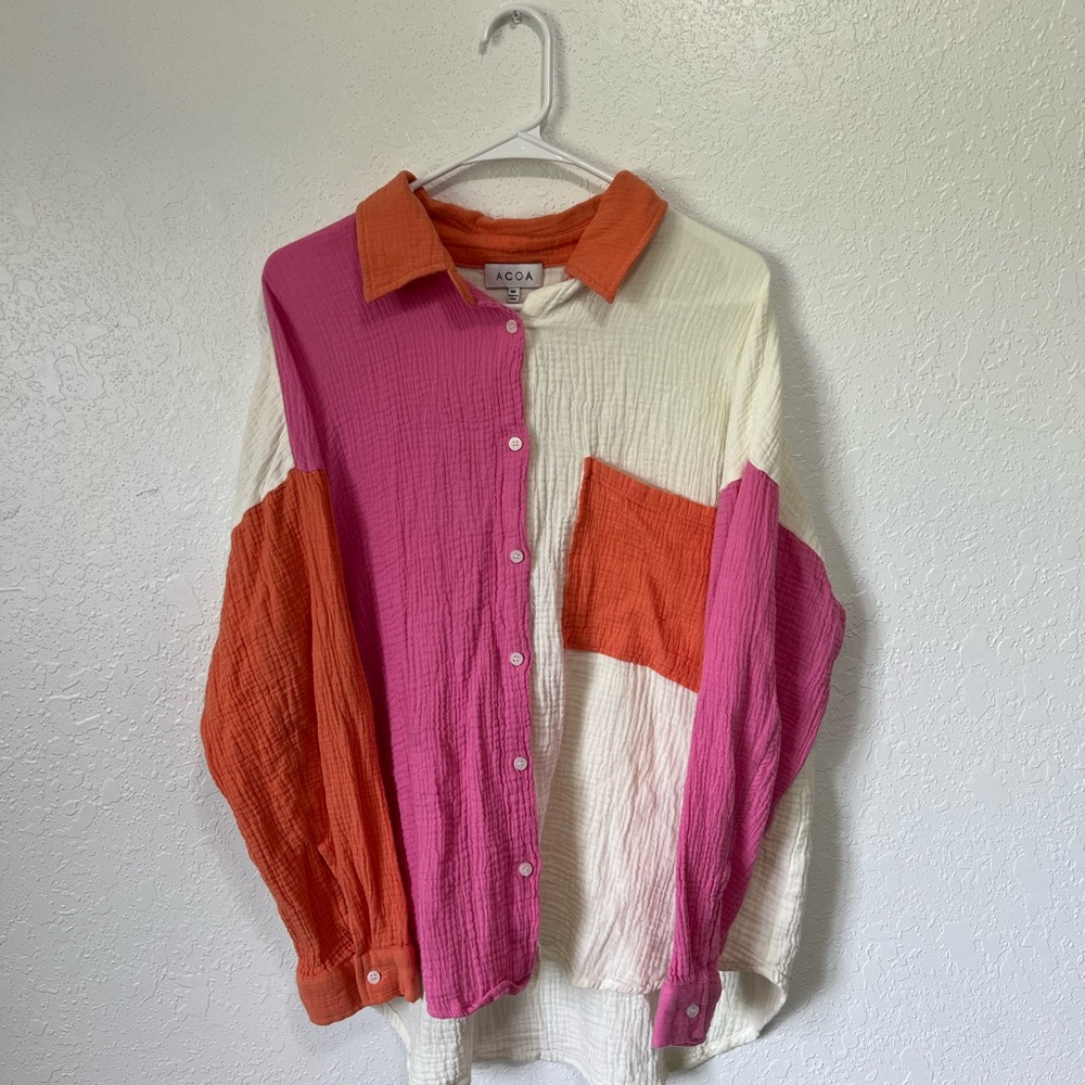 Acoa Button Down Shirt/Shacket - image 1